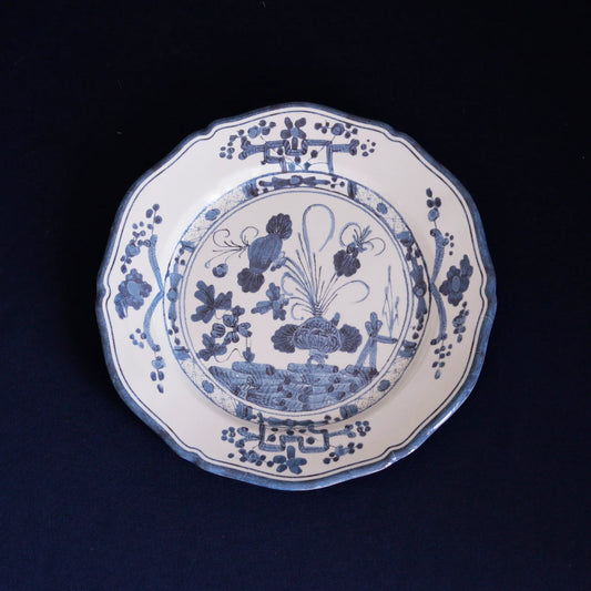 VIDA Faenza 11" Dinner Plate Set of 4 White and Blue