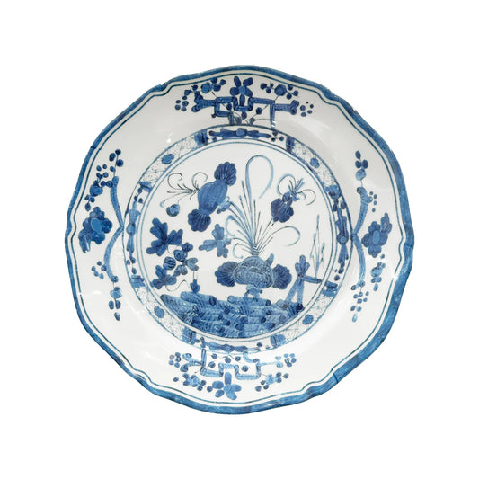 VIDA Faenza 9" Salad Plate Set of 4 White and Blue