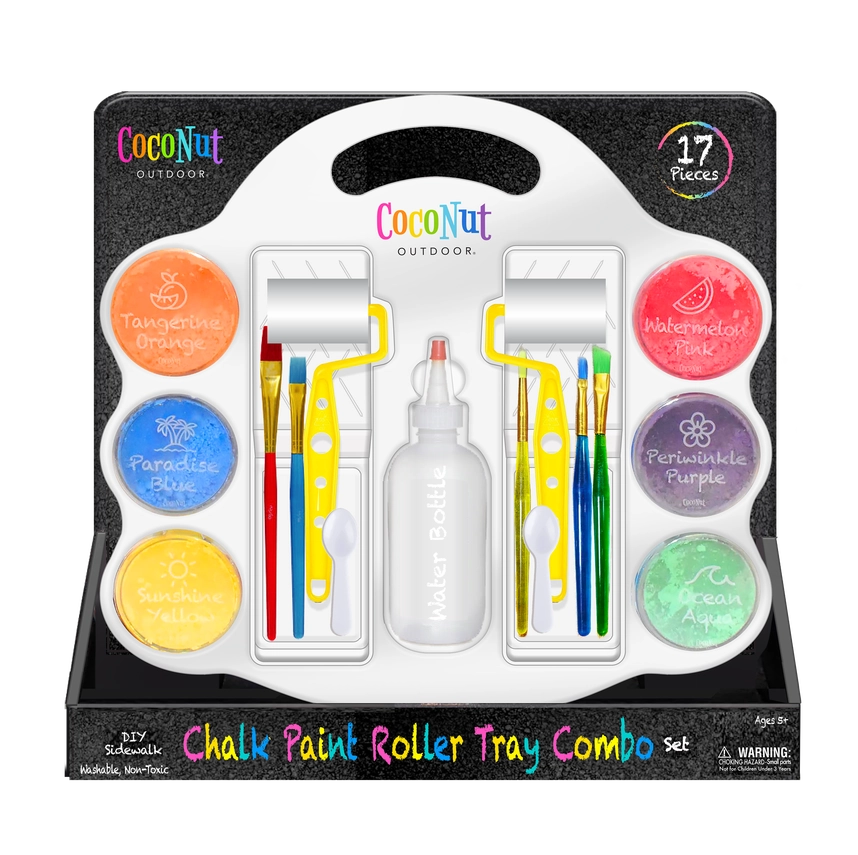 DIY Sidewalk Chalk Paint Deluxe Roller Brush Set