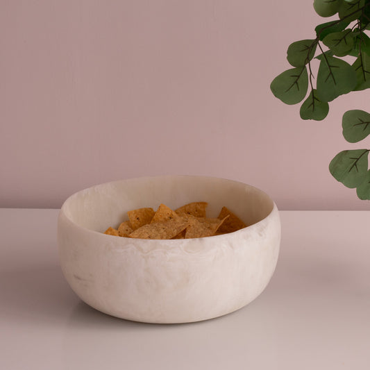 RESIN Sorbet Large Round Bowl (Coconut)