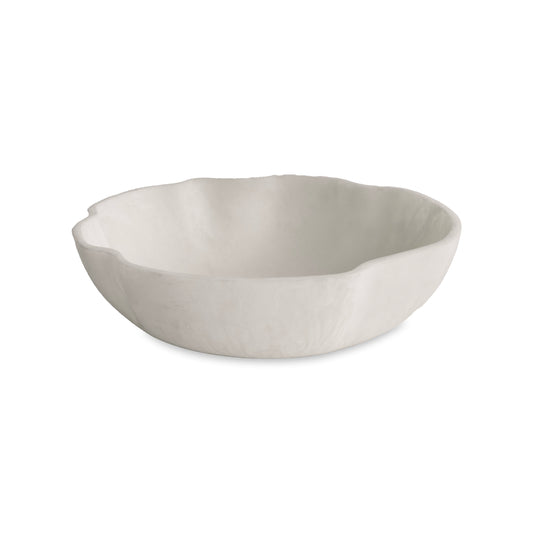 Resin Sorbet Large Wavy Round Bowl (Coconut)