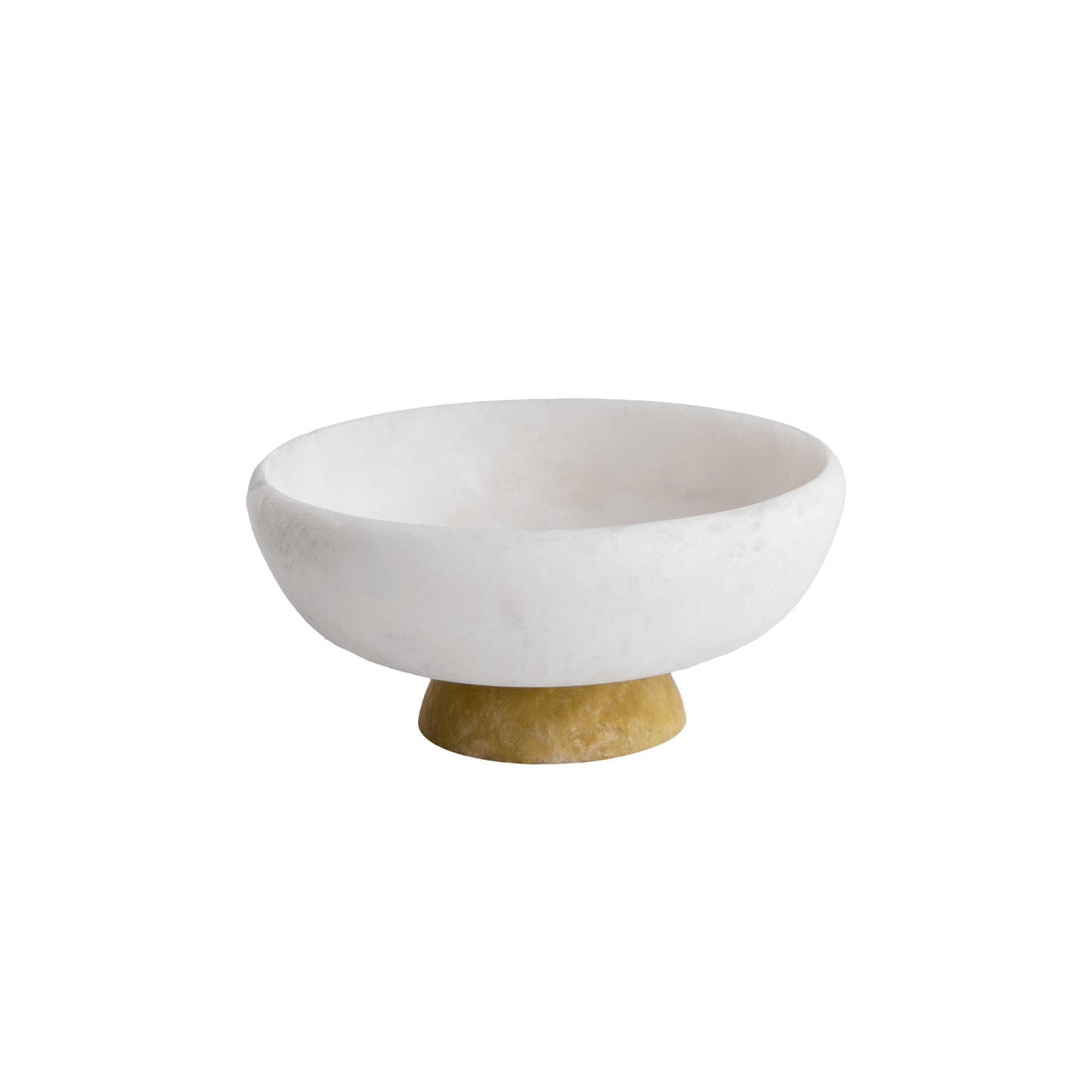RESIN Sorbet Medium Round Bowl with Base (Coconut and Matcha)