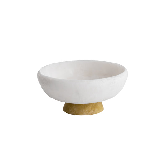 RESIN Sorbet Medium Round Bowl with Base (Coconut and Matcha)