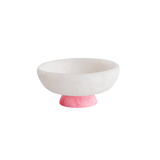 RESIN Sorbet Medium Round Bowl with Base (Coconut)