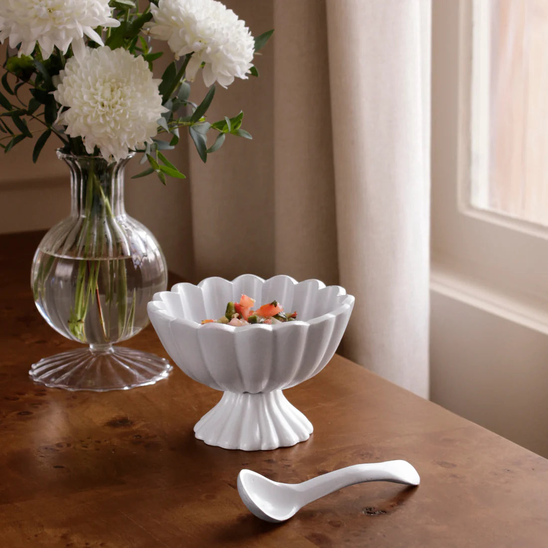 VIDA Vienna Mini Pedestal with Spoon White