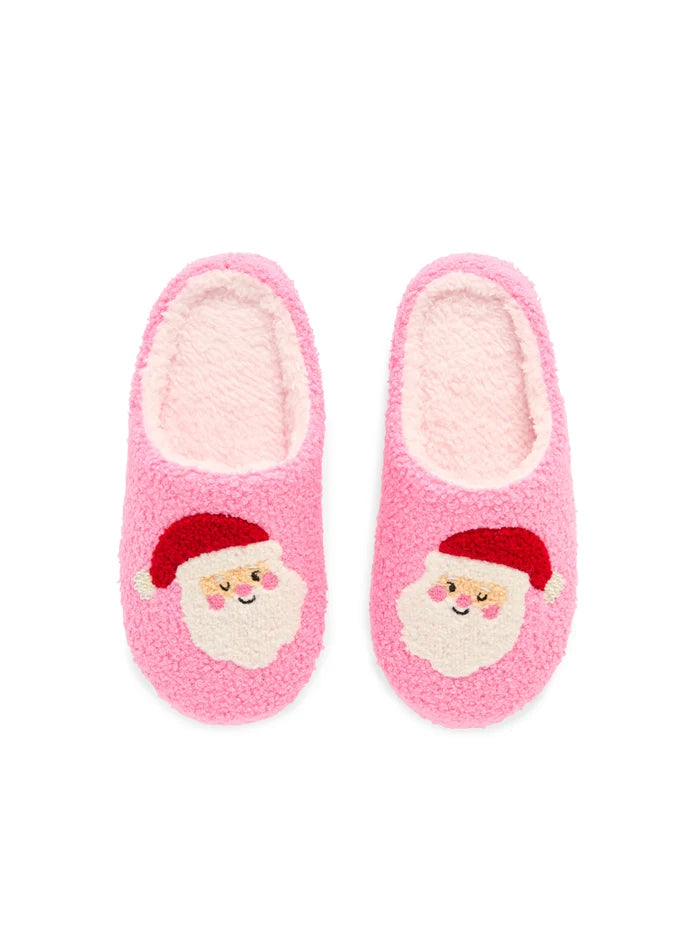 Jolly Santa Slippers- Pink