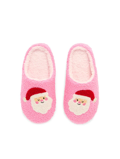 Jolly Santa Slippers- Pink
