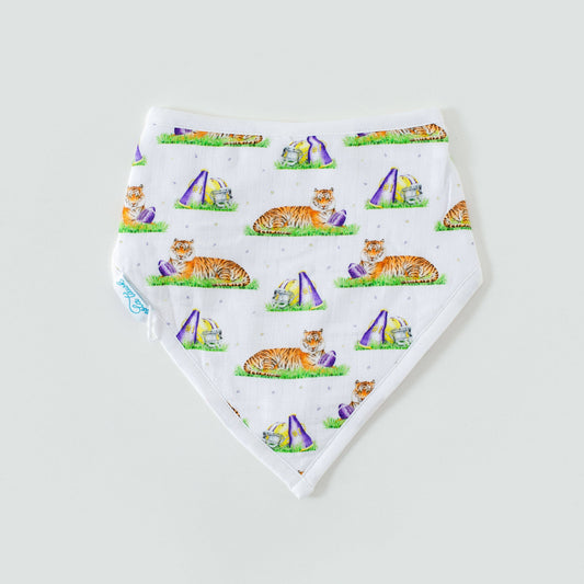 Mascot Mania in Louisiana Organic Muslin Bib