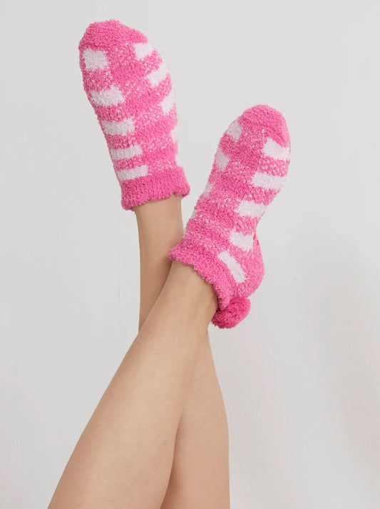 Gingham Fuzzy Socks