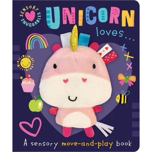 Unicorn Loves... Board Book with Plush Toy