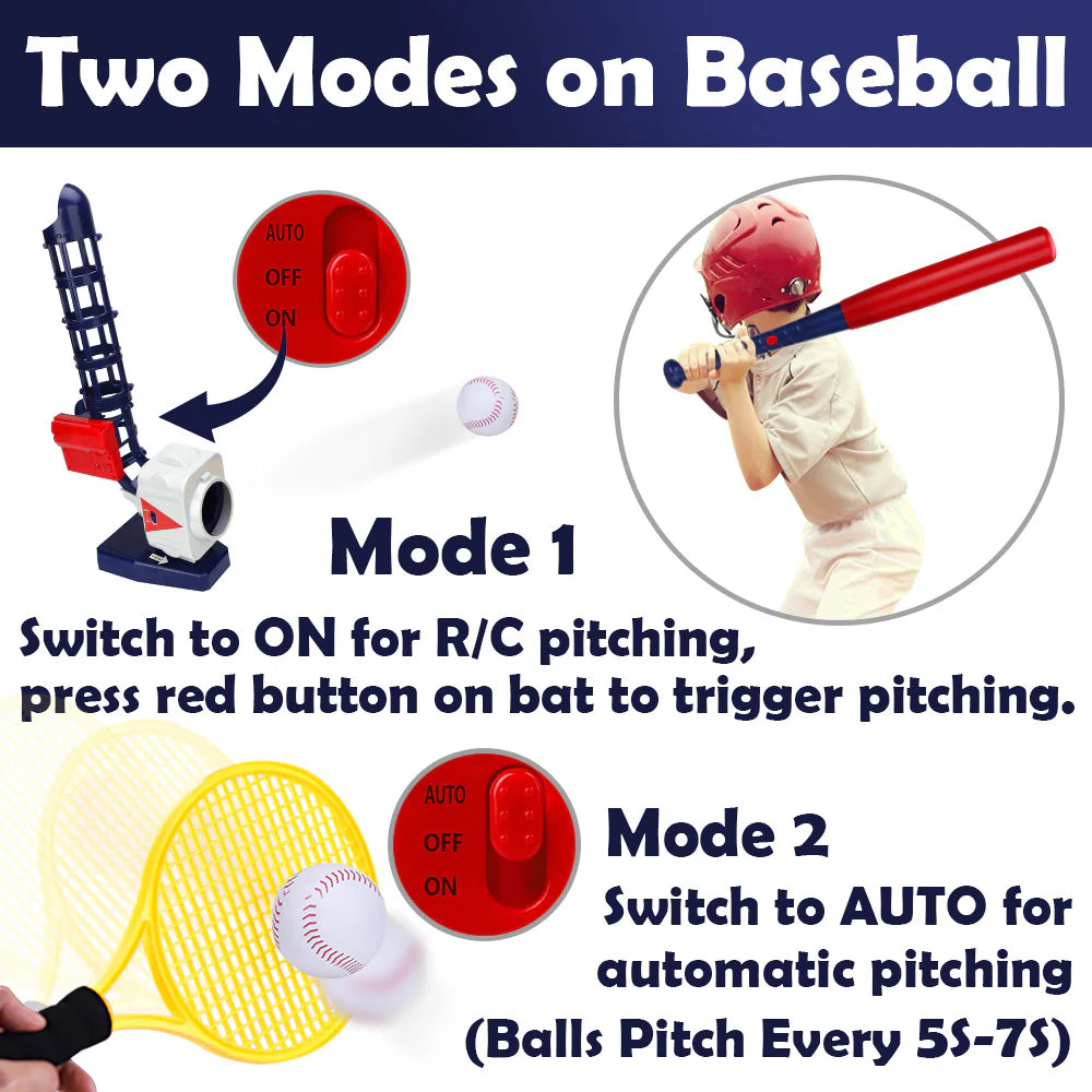 2 in 1 Baseball & Tennis Pitching Machine Set