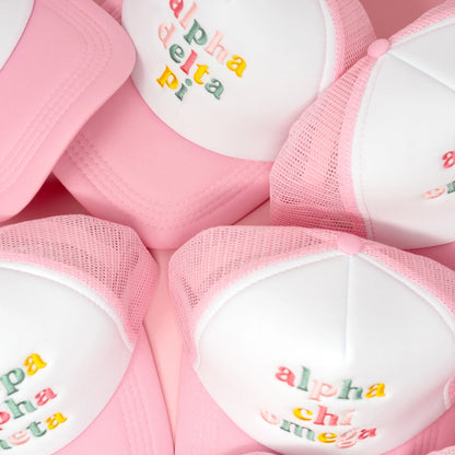 Sorority Embroidered Trucker Hat