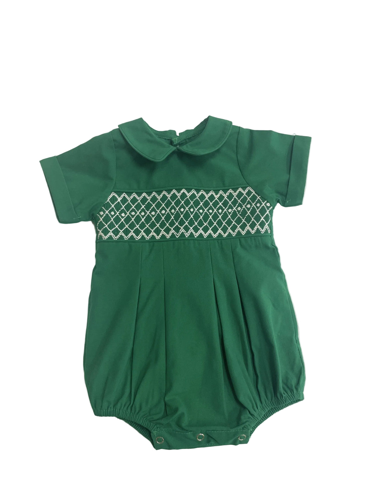 Joseph Hunter Green Smocked Bubble