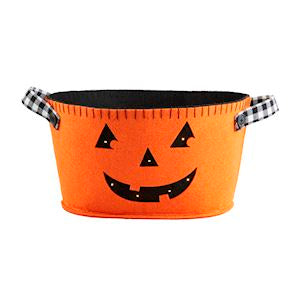Reversible Ghost & Jack-O-Lantern Felt Bucket