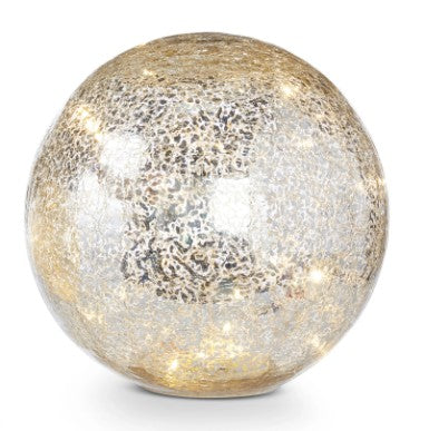 Mercury Glass Lighted Ball