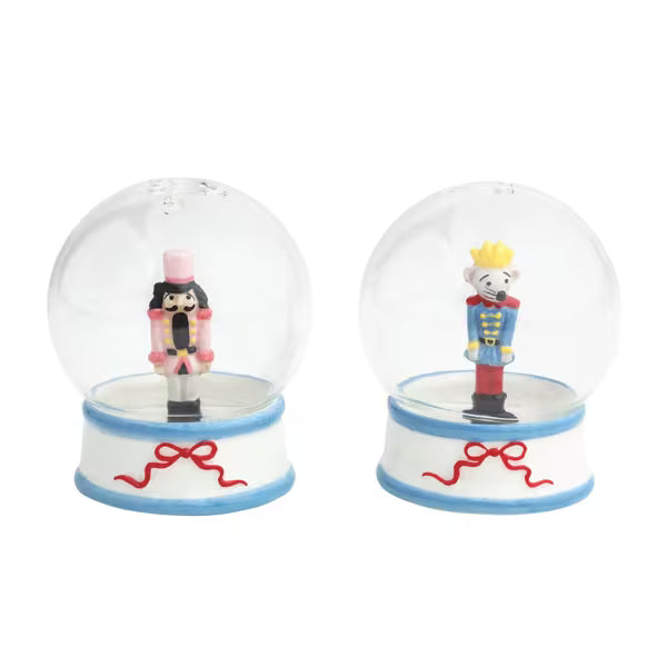 Nutcracker Snow Globe Salt and Pepper Set