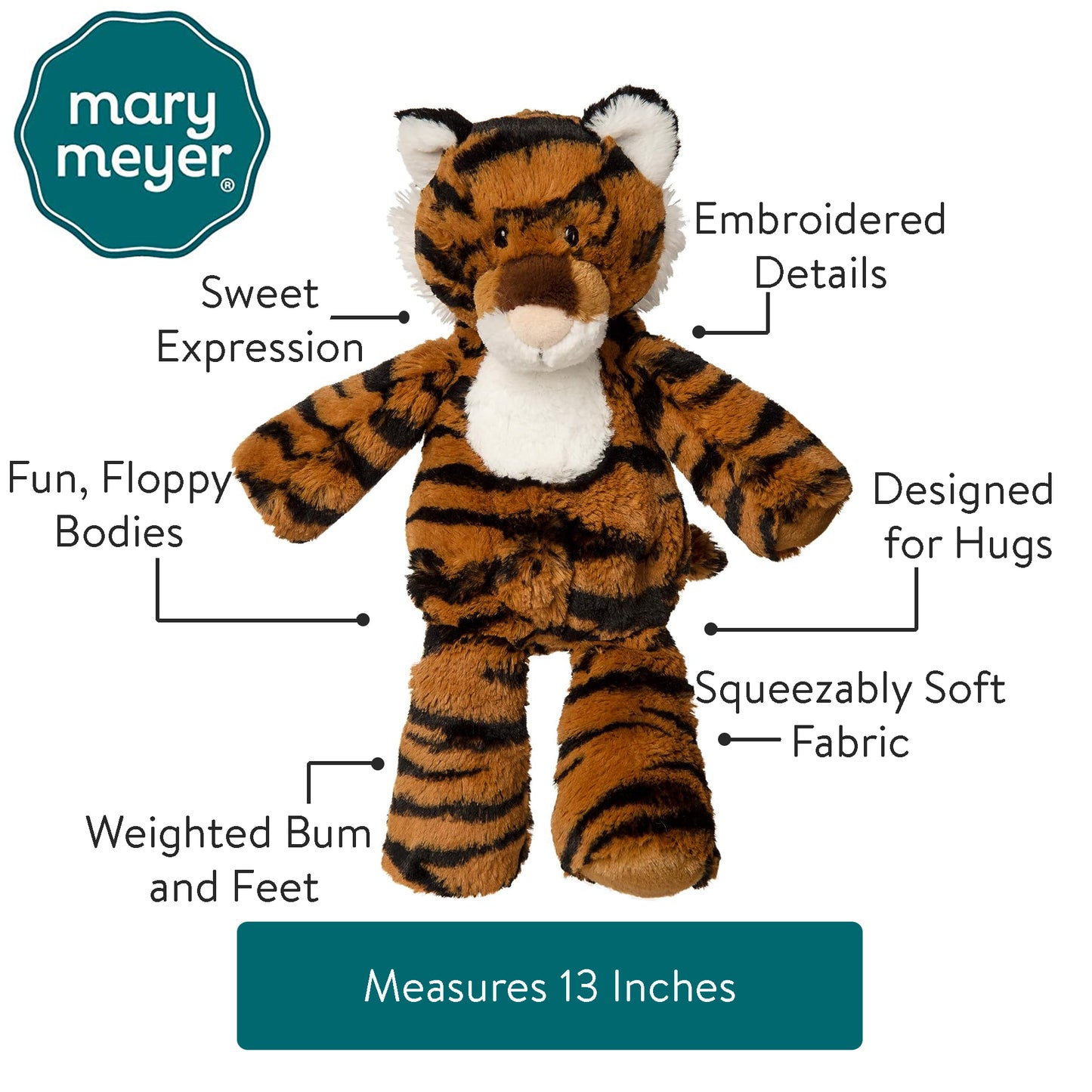 13" Marshmallow Tiger