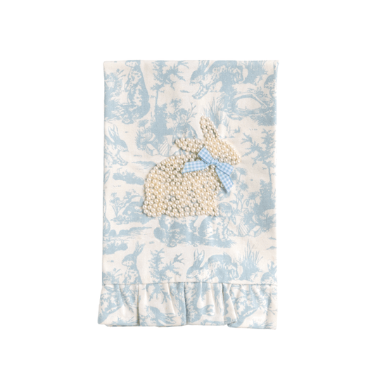 Toile Bunny Pearl Towel