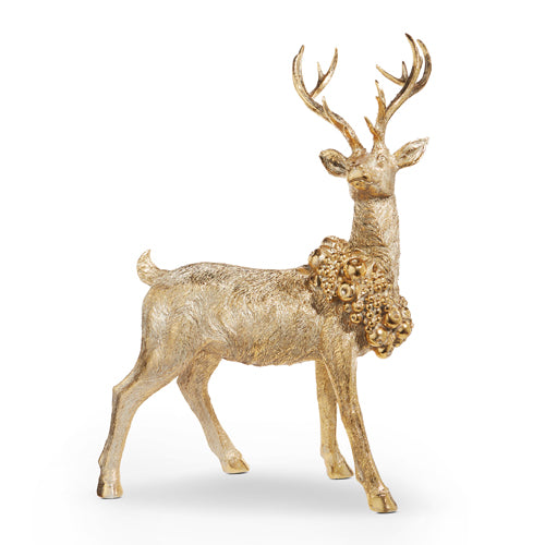 Gold Deer with Wreath (Large)