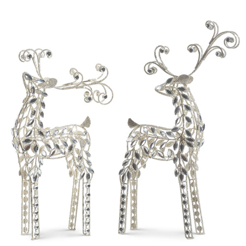 17.25" Crystal Jeweled Reindeer