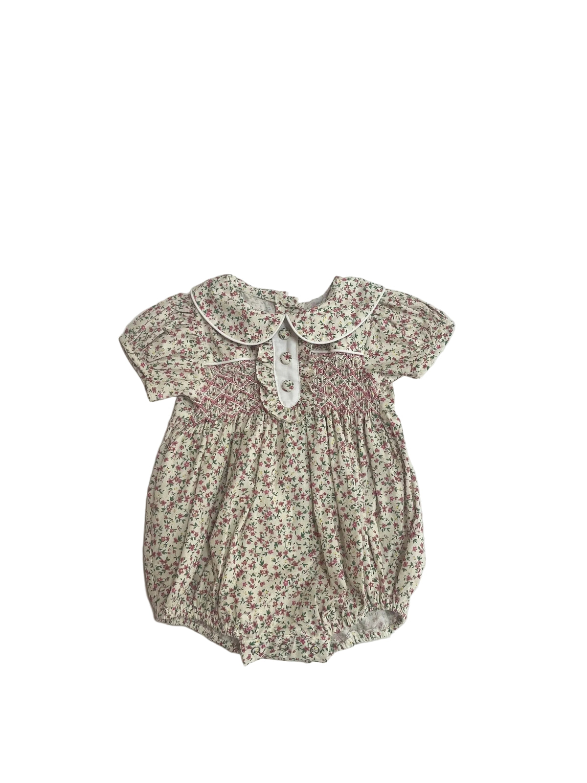Samantha Floral Smocked Bubble