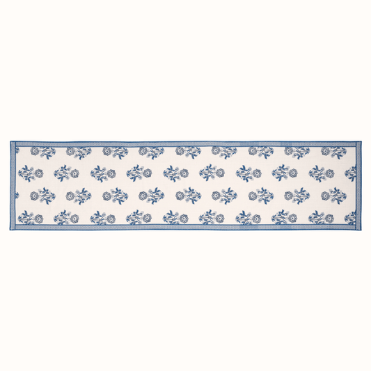 Blue Floral Table Runner