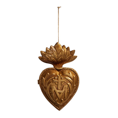 7.5" Gold Sacred Heart Ornament