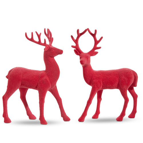 12.5" Dark Pink Velvet Reindeer