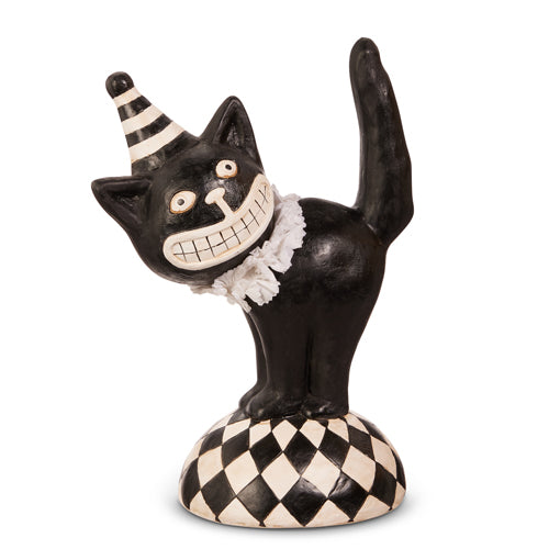 14" Retro Circus Cat Figure