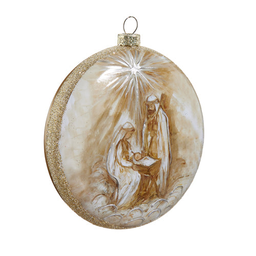 5" North Star Holy Family Disc Ornament