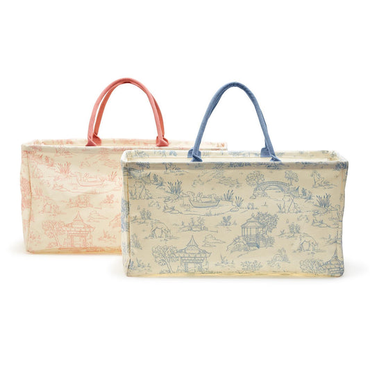 Toile Hamper/Storage Tote