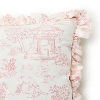 Baby Animal Toile Decorative Pillow