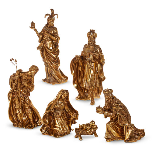 19" Gold Nativity
