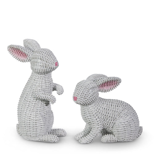 12.75" Woven Bunnies