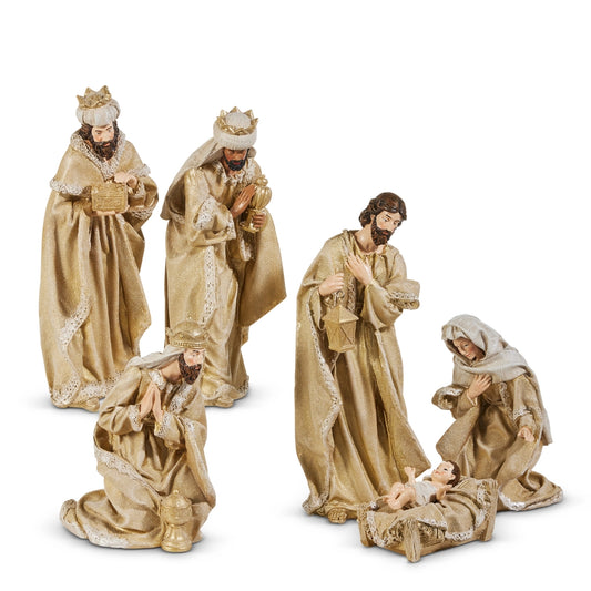 15.5" Glittered Nativity