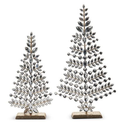 Clear Jeweled Christmas Trees