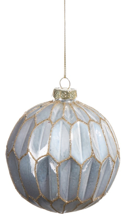 4" White Pearlescent Ornament