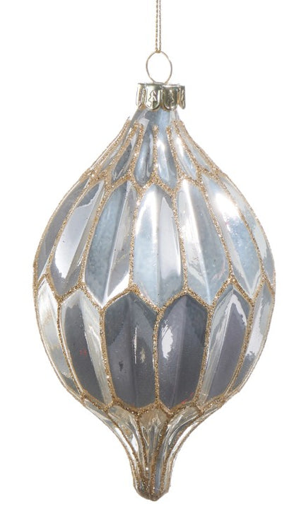 4" White Pearlescent Ornament