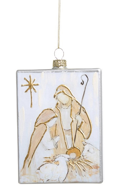 5" Rectangle Nativity Ornament