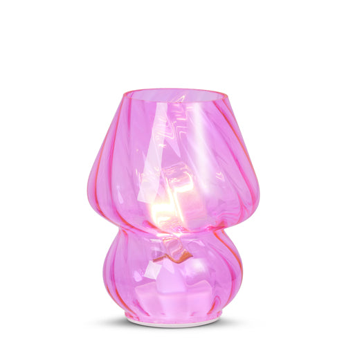 7.5" Lighted Glass Lamp