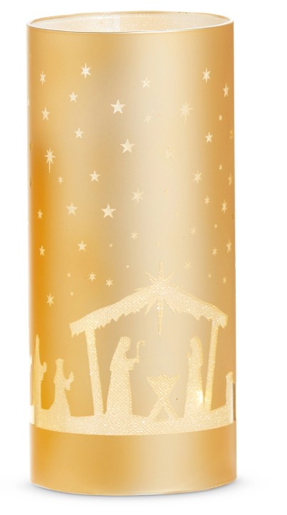 8" Lighted Nativity Lantern