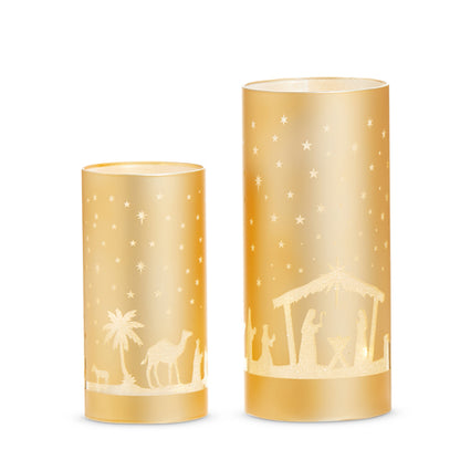 8" Lighted Nativity Lantern