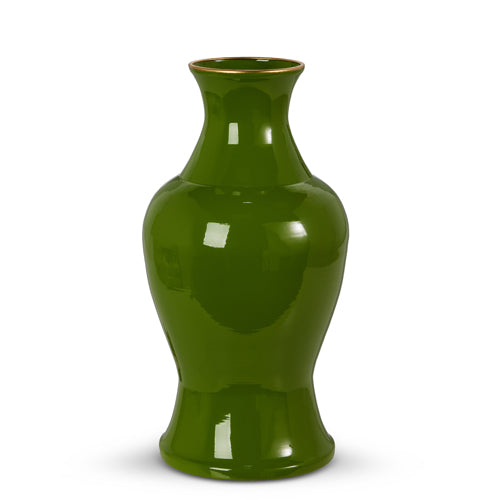 12" Green Vase