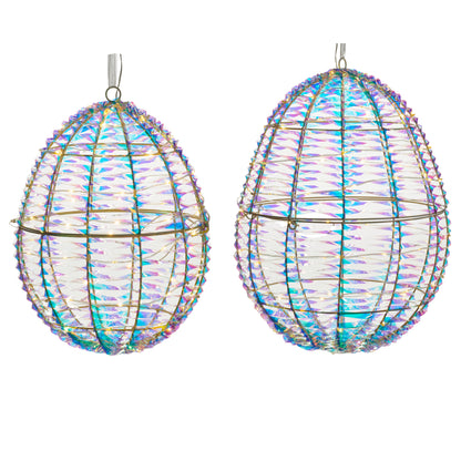 20.5" Lighted Hanging Mylar Eggs