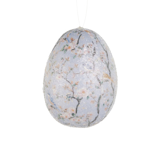 4.5" Patterned Sugared Egg Ornament