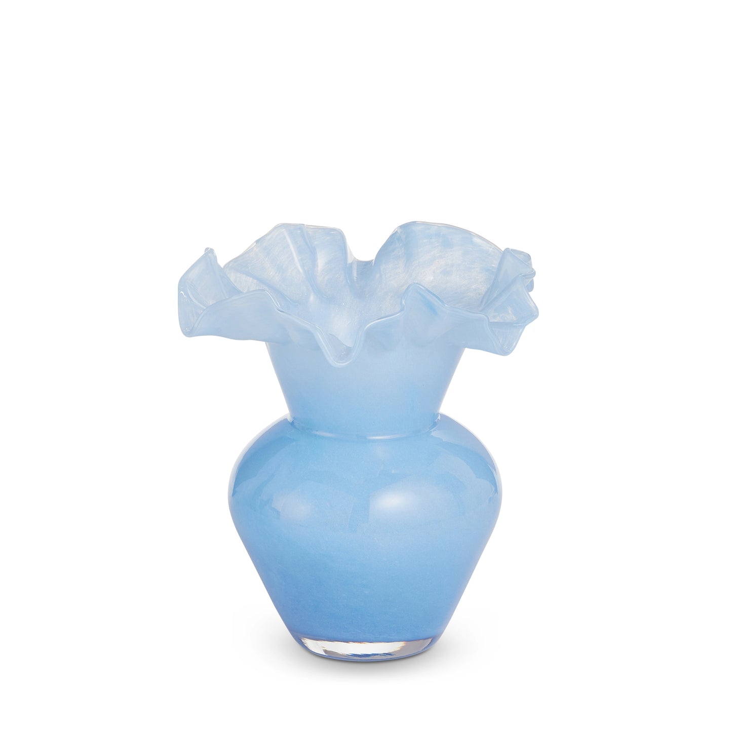 Blue Ruffle Vase