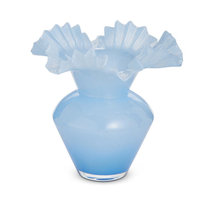 Blue Ruffle Vase