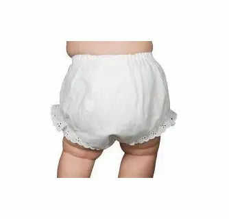 White Eyelet Trim Diaper Cover