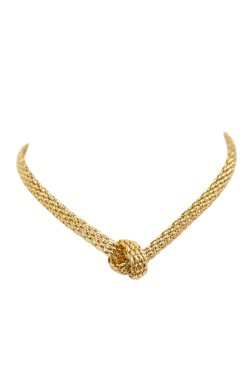 Knotted Chain Gold Necklace