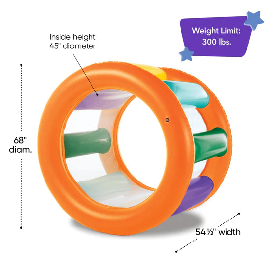 Roll With It 2.0 Giant Inflatable Rainbow Land Roller